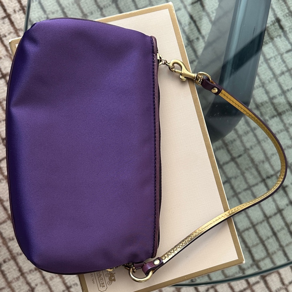Coach Purple Wristlet Clutch - Picture 4 of 6